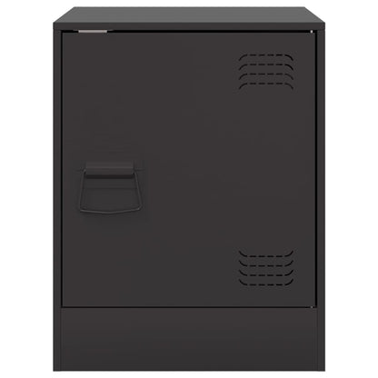 Mesas de cabeceira 2 pcs 34,5x39x44 cm aço preto