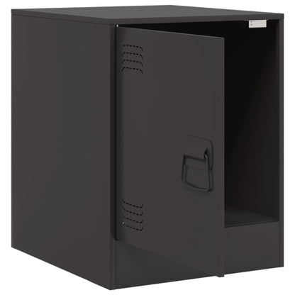 Mesas de cabeceira 2 pcs 34,5x39x44 cm aço preto
