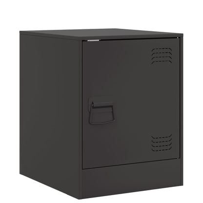 Mesas de cabeceira 2 pcs 34,5x39x44 cm aço preto