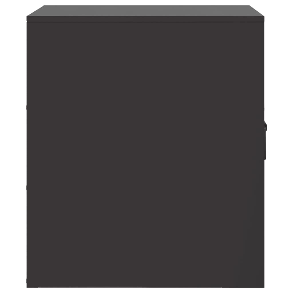 Mesas de cabeceira 2 pcs 34,5x39x44 cm aço preto
