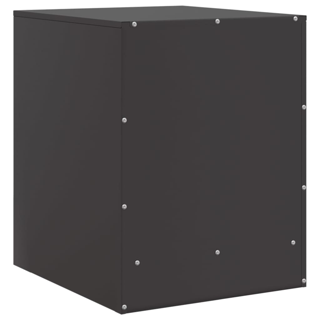 Mesas de cabeceira 2 pcs 34,5x39x44 cm aço preto