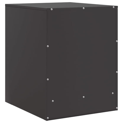 Mesas de cabeceira 2 pcs 34,5x39x44 cm aço preto