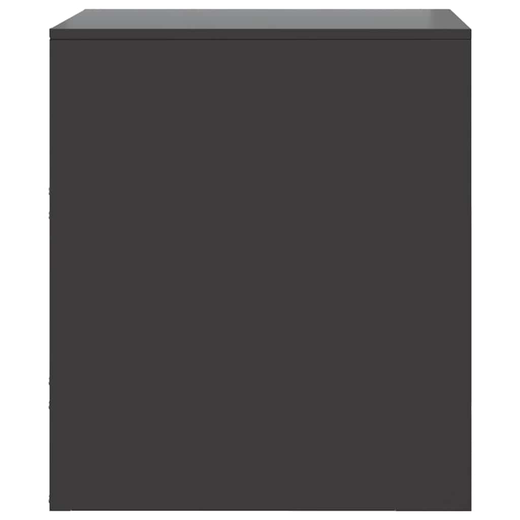 Mesa de cabeceira 34,5x39x44 cm aço preto