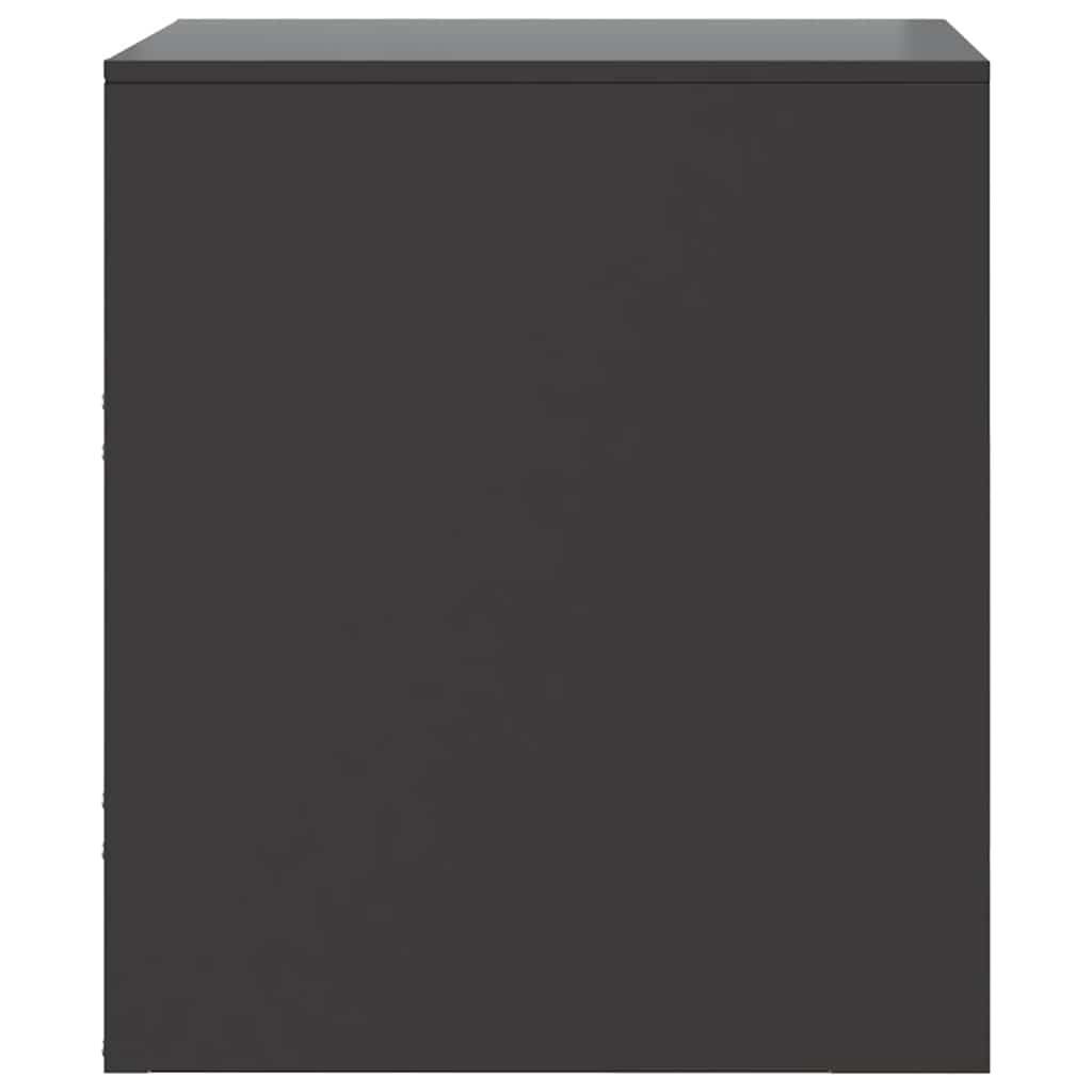 Mesas de cabeceira 2 pcs 34,5x39x44 cm aço preto