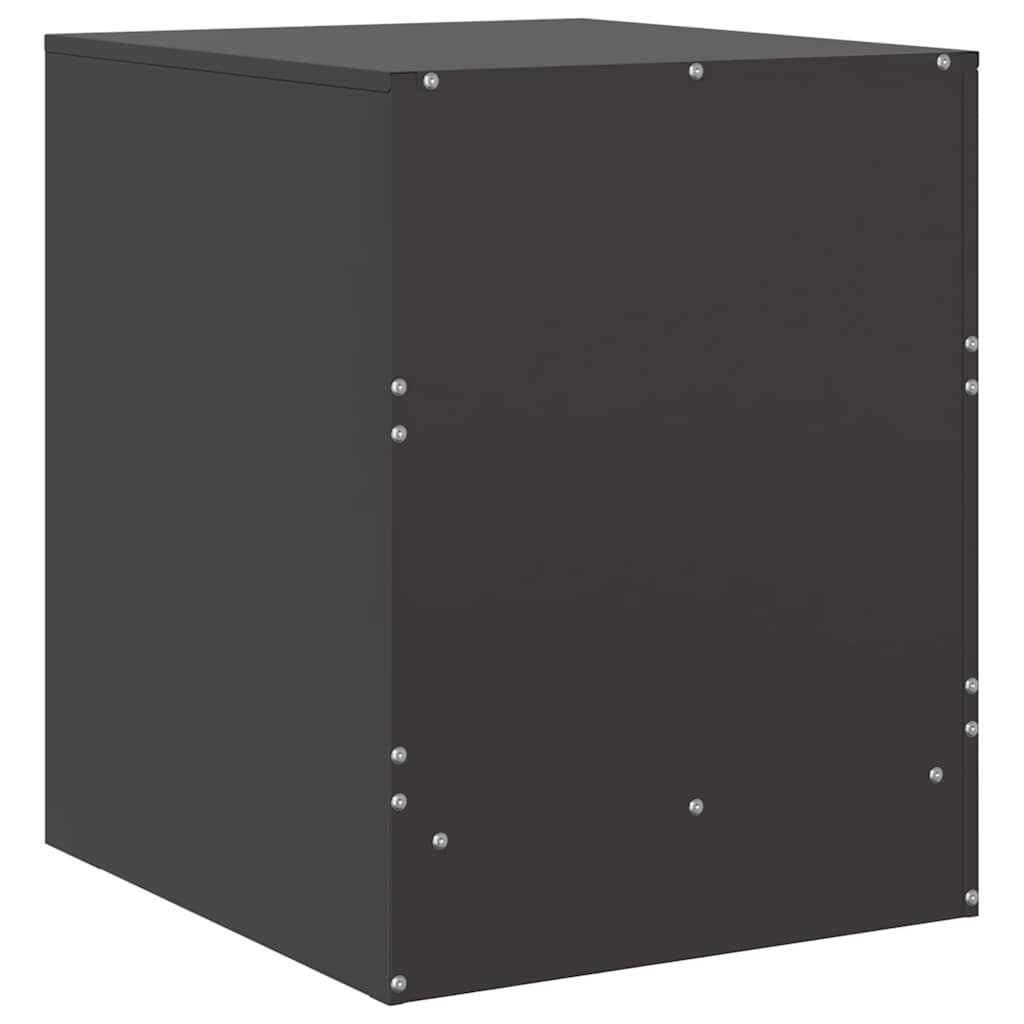 Mesas de cabeceira 2 pcs 34,5x39x44 cm aço preto