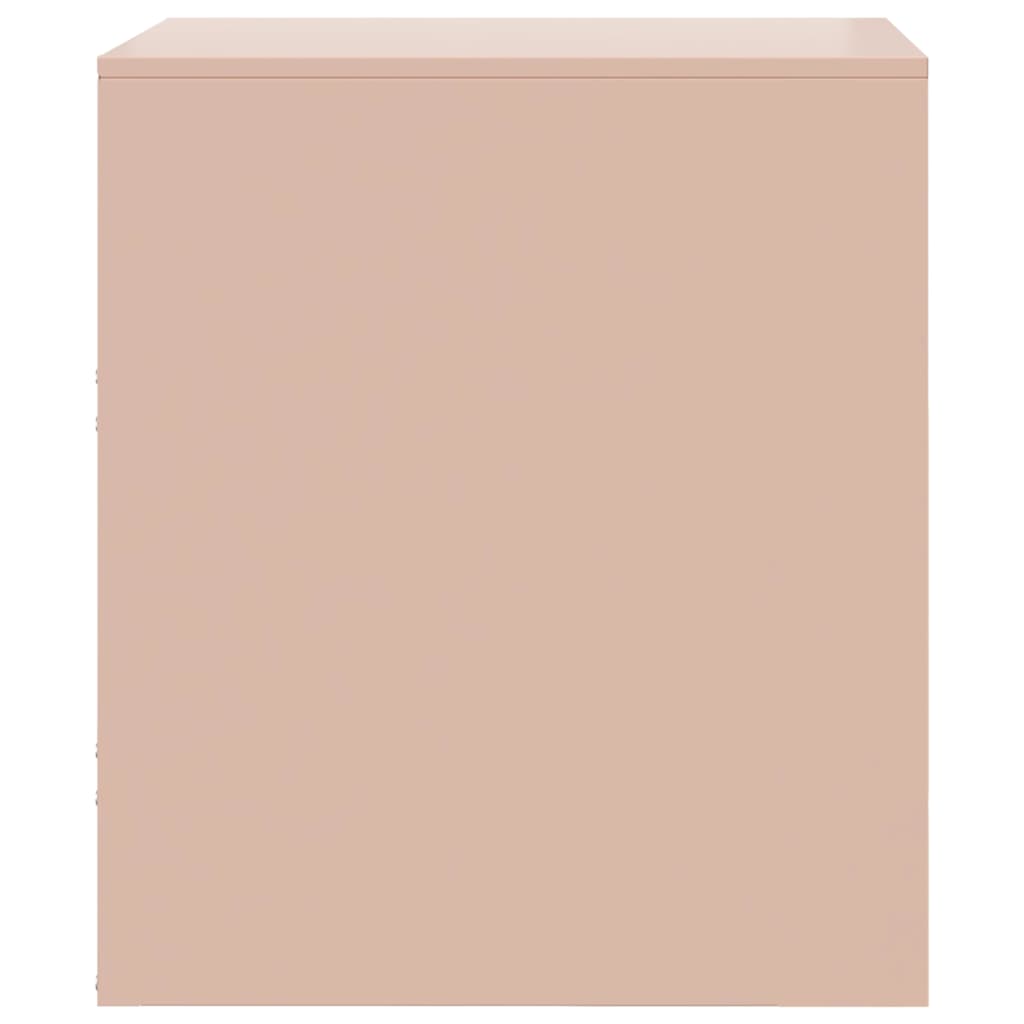 Mesa de cabeceira 34,5x39x44 cm aço rosa