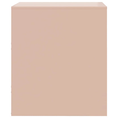 Mesa de cabeceira 34,5x39x44 cm aço rosa