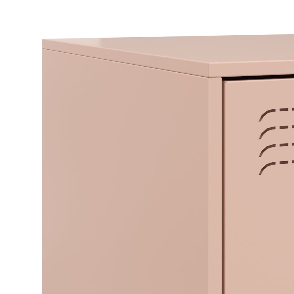 Mesa de cabeceira 34,5x39x44 cm aço rosa