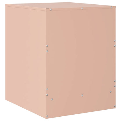 Mesas de cabeceira 2 pcs 34,5x39x44 cm aço rosa