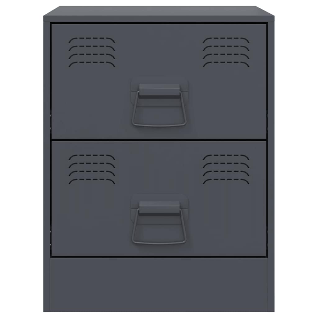 Mesa de cabeceira 34,5x39x44 cm aço antracite