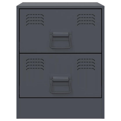 Mesa de cabeceira 34,5x39x44 cm aço antracite