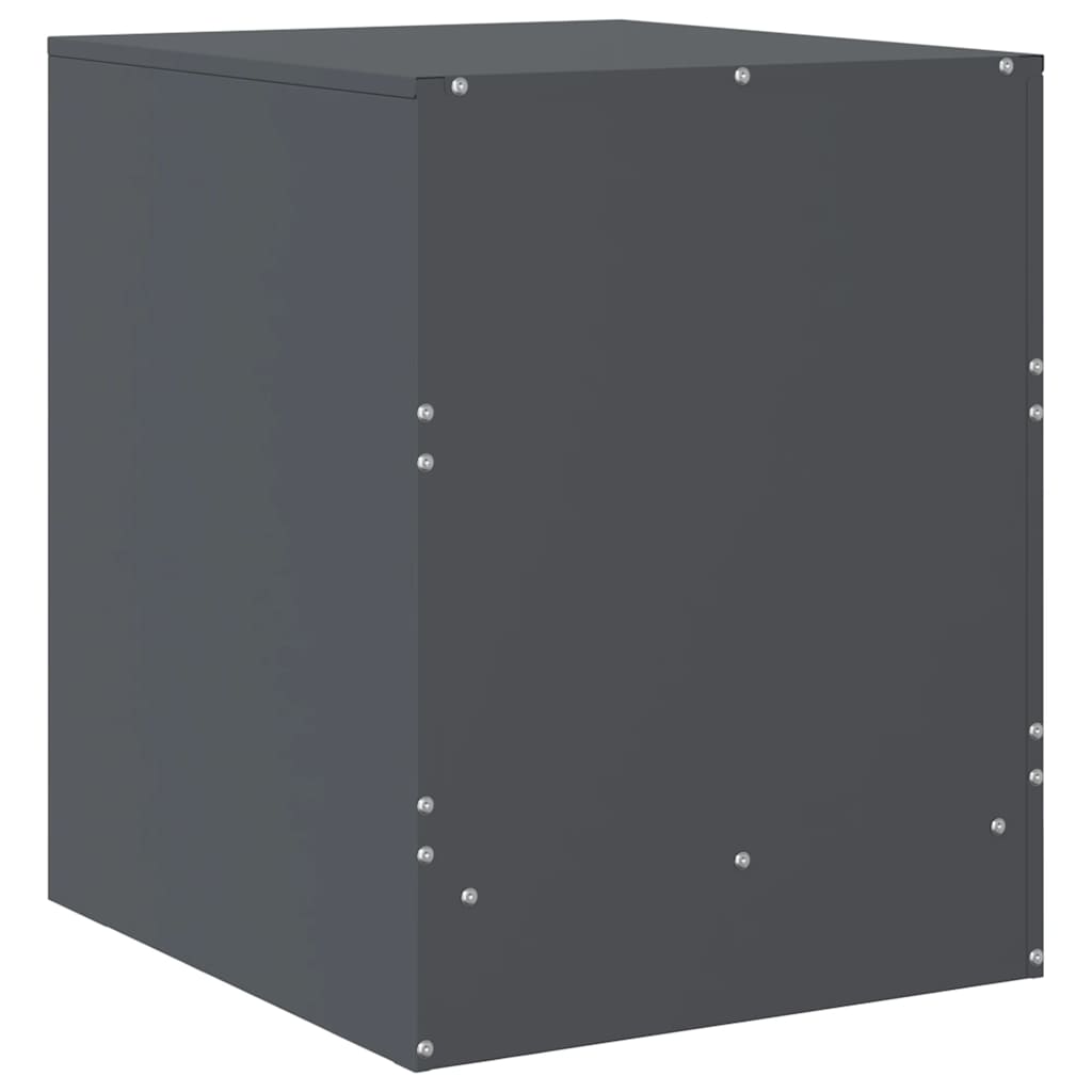 Mesa de cabeceira 34,5x39x44 cm aço antracite