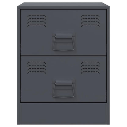 Mesas de cabeceira 2 pcs 34,5x39x44 cm aço antracite