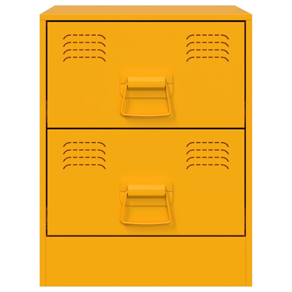 Mesa de cabeceira 34,5x39x44 cm aço amarelo