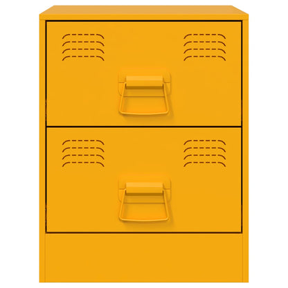 Mesa de cabeceira 34,5x39x44 cm aço amarelo