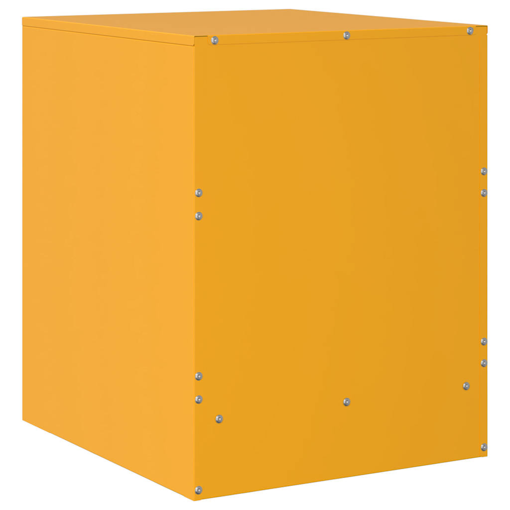 Mesas de cabeceira 2 pcs 34,5x39x44 cm aço amarelo