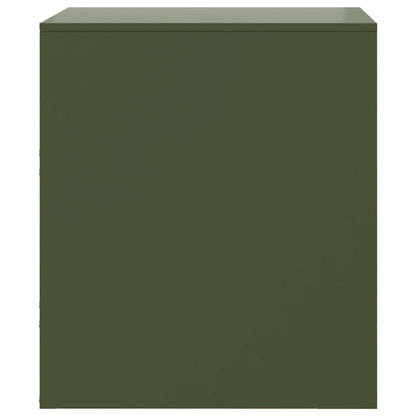 Mesas de cabeceira 2 pcs 34,5x39x44 cm aço verde