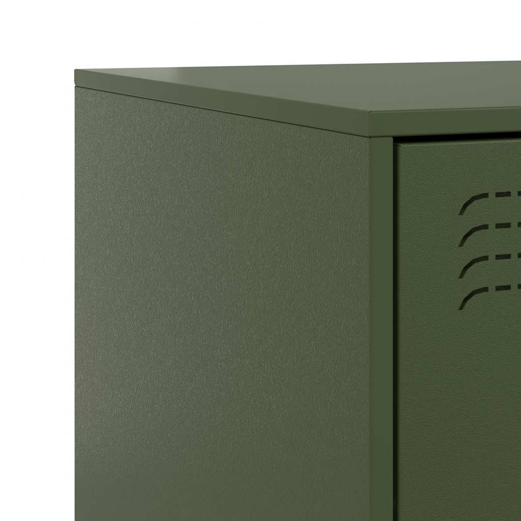 Mesas de cabeceira 2 pcs 34,5x39x44 cm aço verde