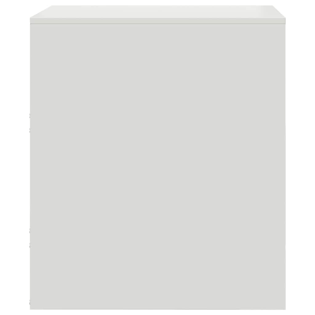 Mesa de cabeceira 34,5x39x44 cm aço branco