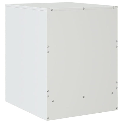 Mesa de cabeceira 34,5x39x44 cm aço branco