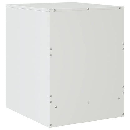 Mesas de cabeceira 2 pcs 34,5x39x44 cm aço branco