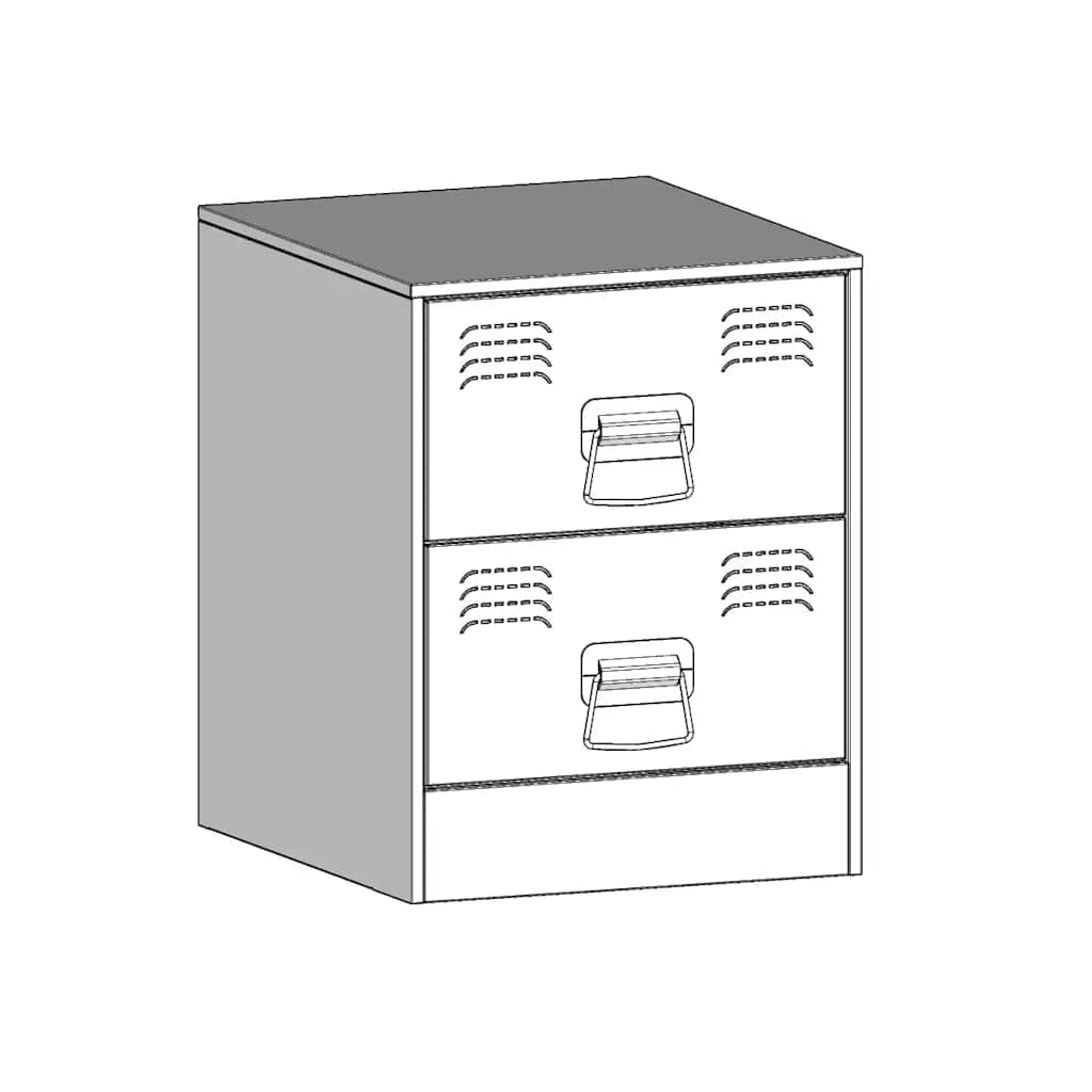 Mesas de cabeceira 2 pcs 34,5x39x44 cm aço branco