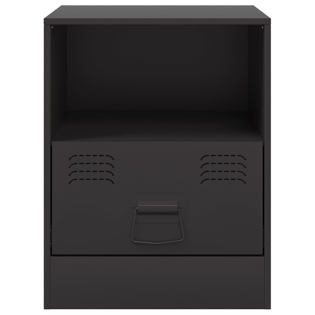 Mesa de cabeceira 34,5x39x44 cm aço preto