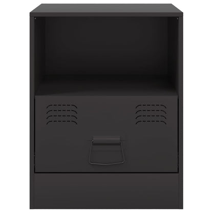 Mesa de cabeceira 34,5x39x44 cm aço preto