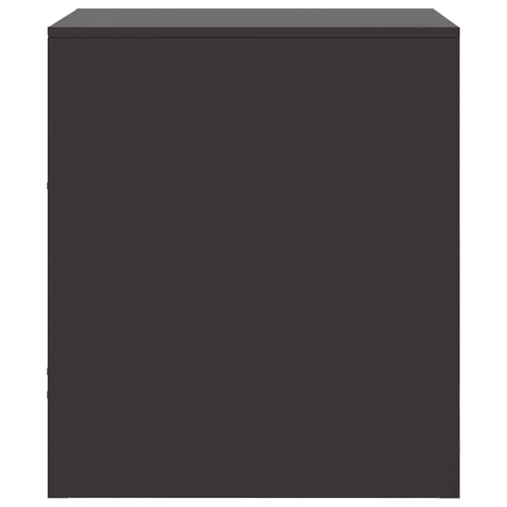 Mesa de cabeceira 34,5x39x44 cm aço preto