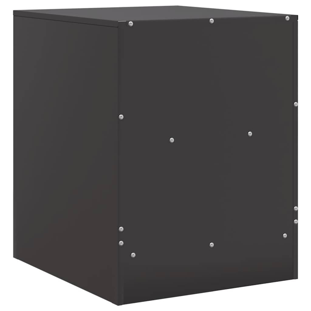 Mesa de cabeceira 34,5x39x44 cm aço preto