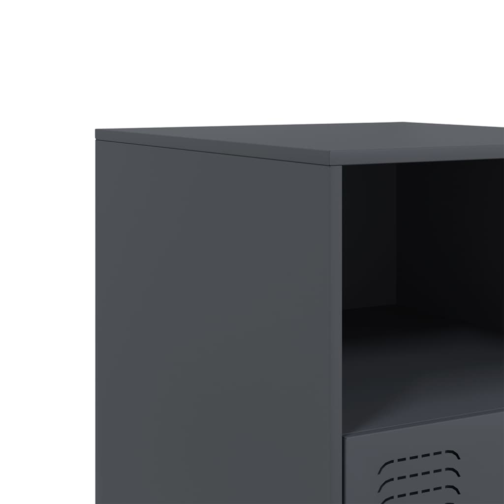 Mesa de cabeceira 34,5x39x44 cm aço antracite