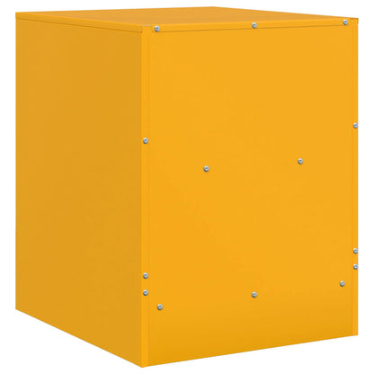 Mesa de cabeceira 34,5x39x44 cm aço amarelo mostarda
