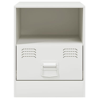 Mesa de cabeceira 34,5x39x44 cm aço branco