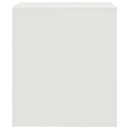 Mesa de cabeceira 34,5x39x44 cm aço branco