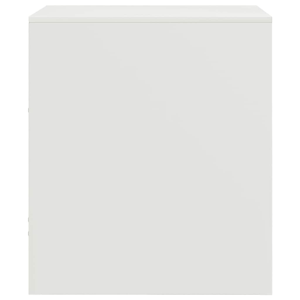 Mesas de cabeceira 2 pcs 34,5x39x44 cm aço branco