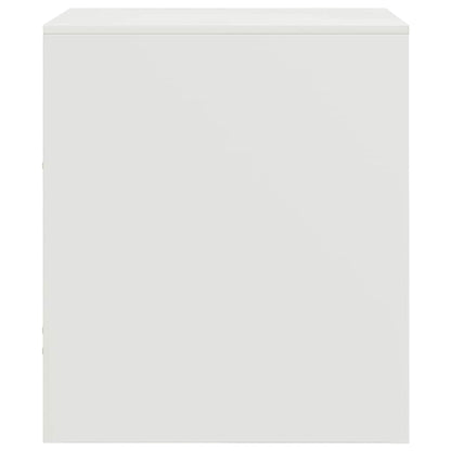 Mesas de cabeceira 2 pcs 34,5x39x44 cm aço branco