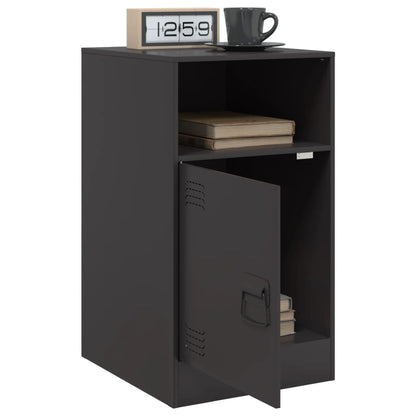Mesa de cabeceira 34,5x39x62 cm aço preto