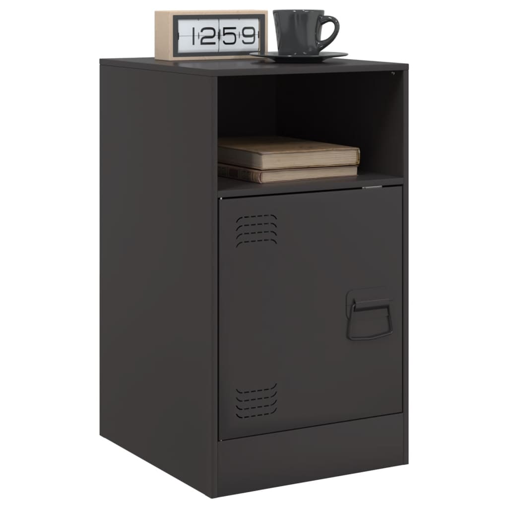 Mesa de cabeceira 34,5x39x62 cm aço preto