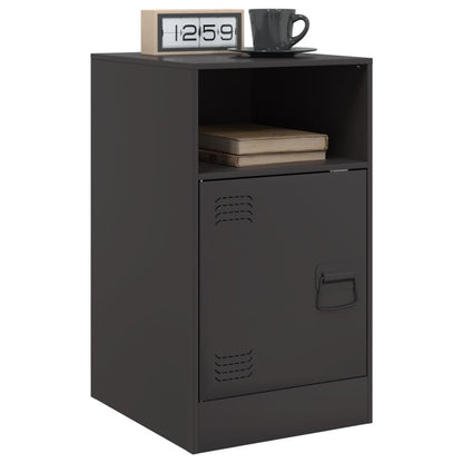 Mesa de cabeceira 34,5x39x62 cm aço preto