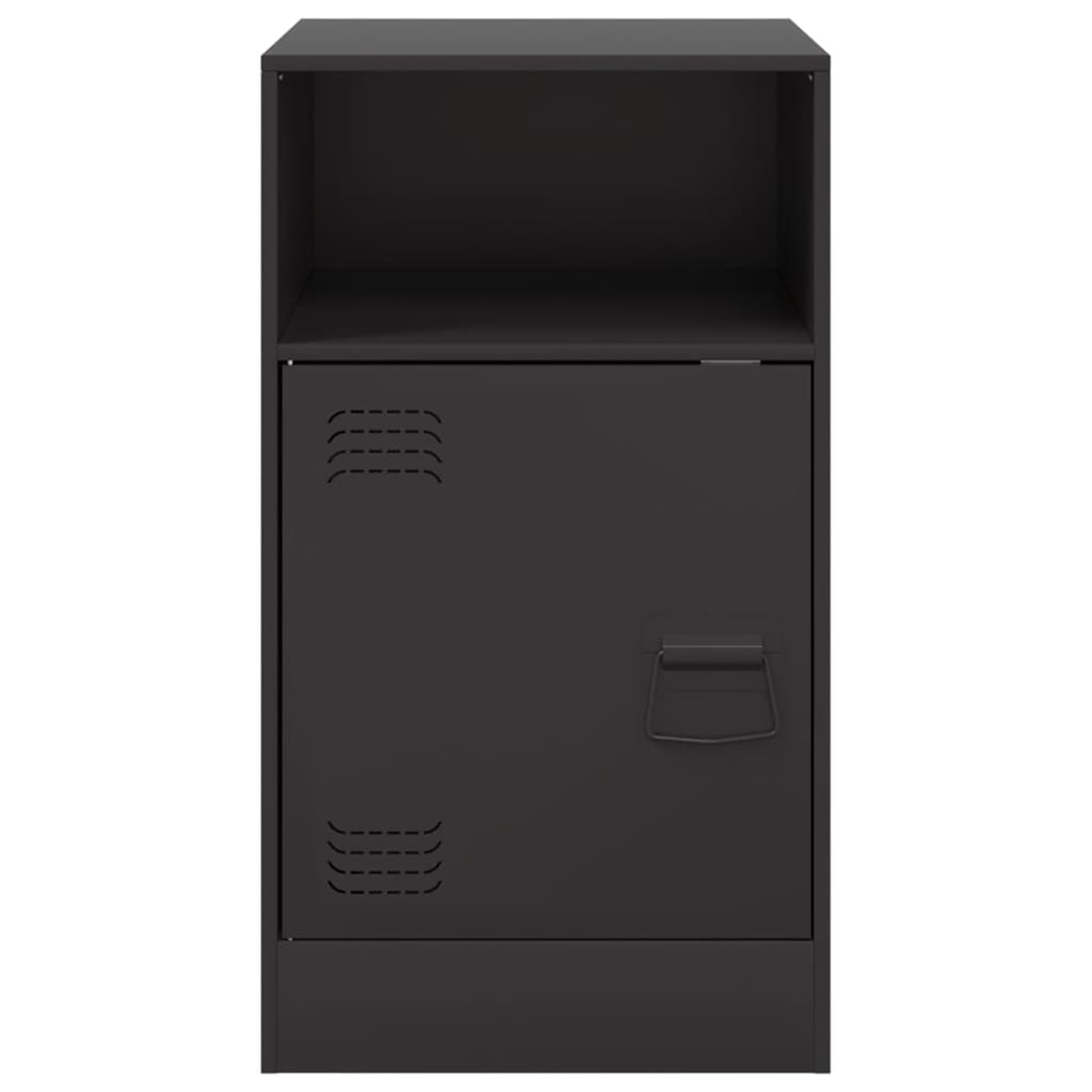 Mesa de cabeceira 34,5x39x62 cm aço preto