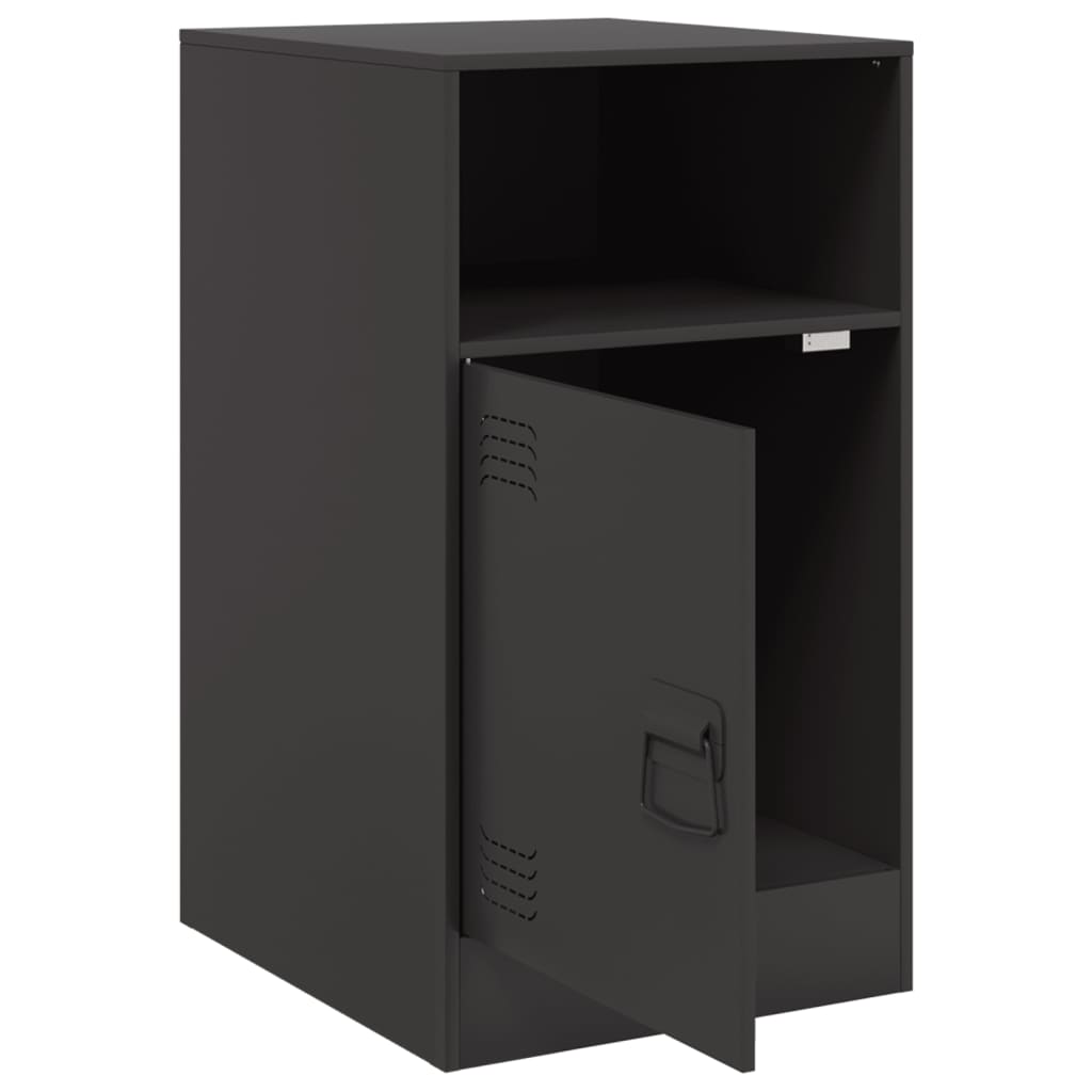 Mesa de cabeceira 34,5x39x62 cm aço preto