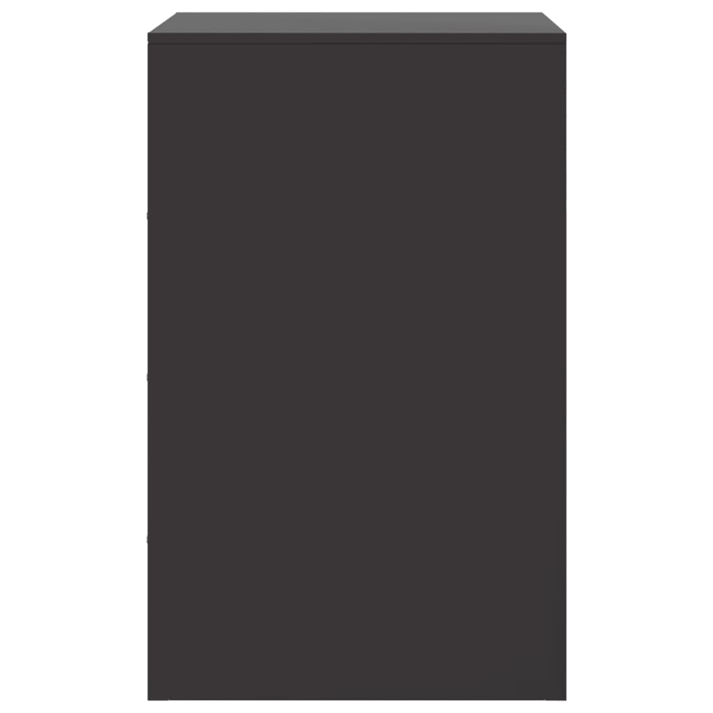 Mesas de cabeceira 2 pcs 34,5x39x62 cm aço preto