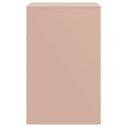 Mesas de cabeceira 2 pcs 34,5x39x62 cm aço rosa