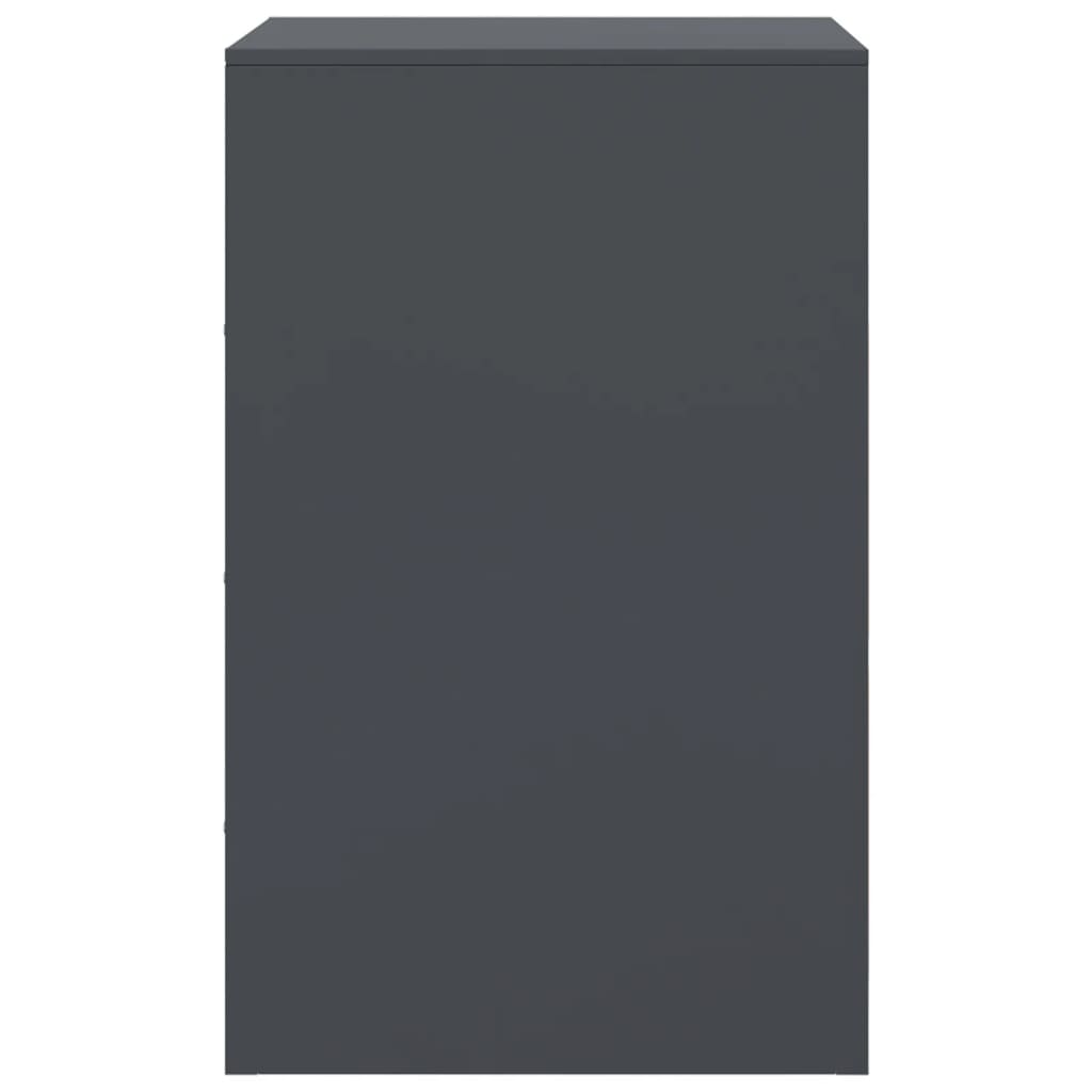 Mesa de cabeceira 34,5x39x62 cm aço antracite