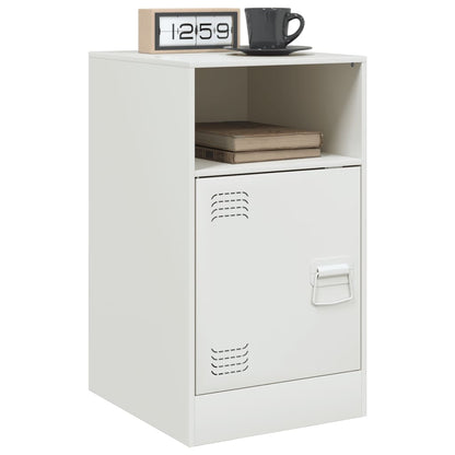 Mesa de cabeceira 34,5x39x62 cm aço branco