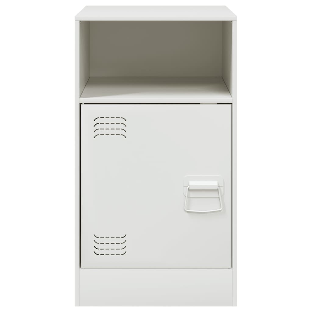 Mesa de cabeceira 34,5x39x62 cm aço branco