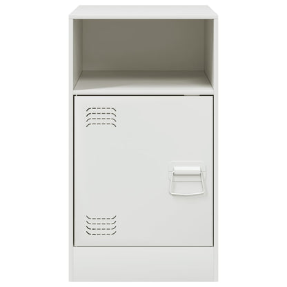 Mesa de cabeceira 34,5x39x62 cm aço branco