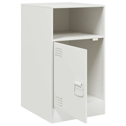 Mesa de cabeceira 34,5x39x62 cm aço branco