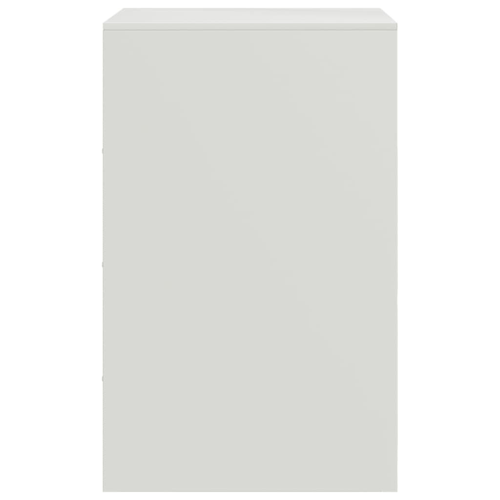 Mesa de cabeceira 34,5x39x62 cm aço branco