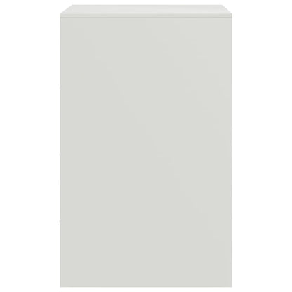 Mesa de cabeceira 34,5x39x62 cm aço branco